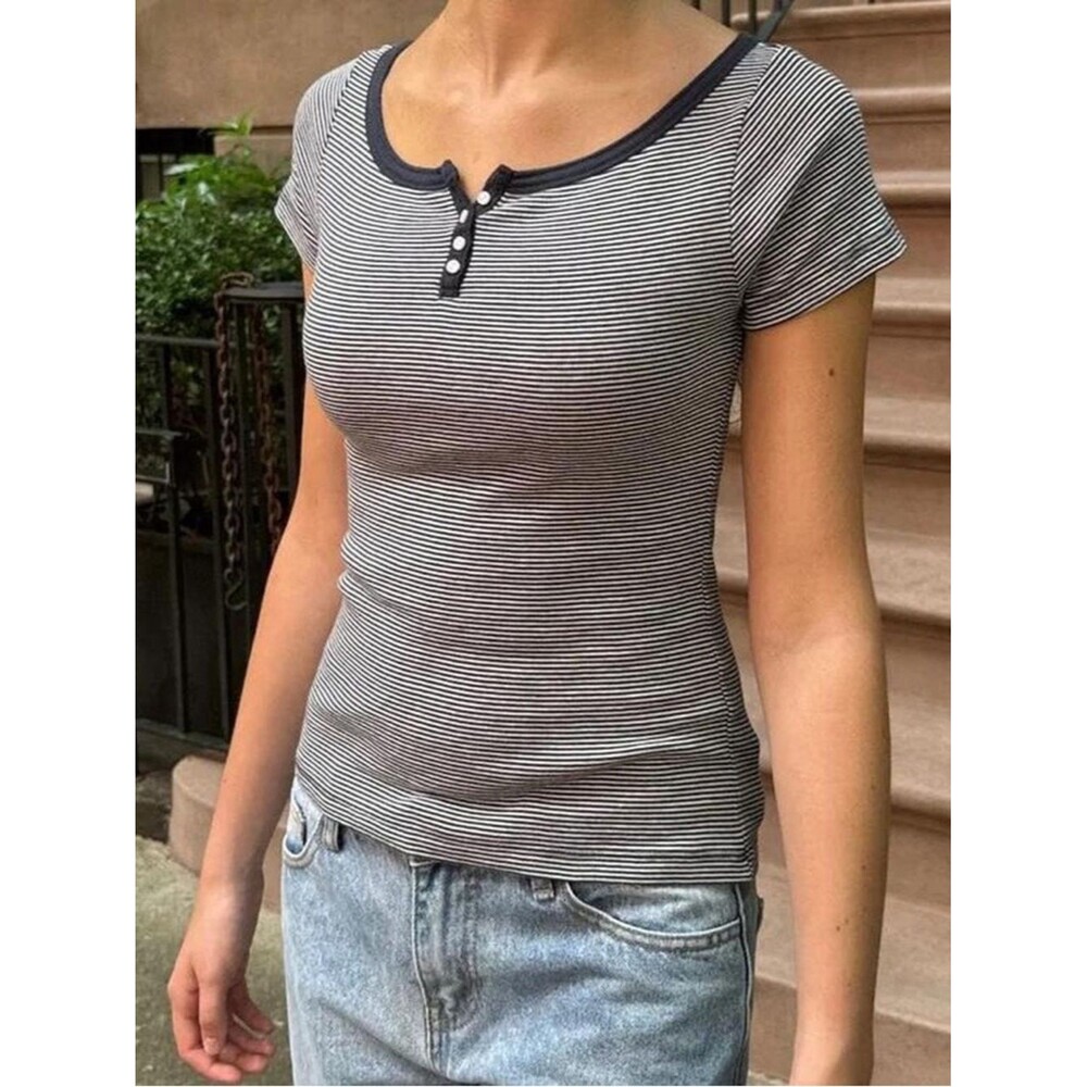 Brandy Melville Striped Zelly Top